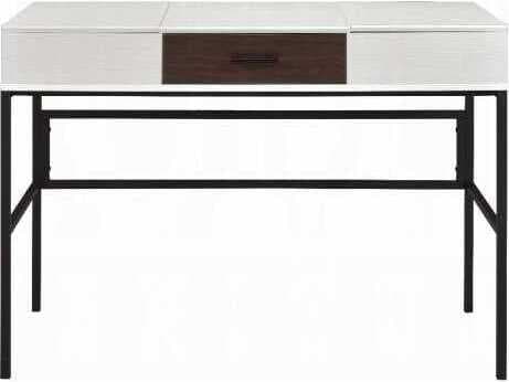 Acme Furniture Verster Natural Black White Writing Desk