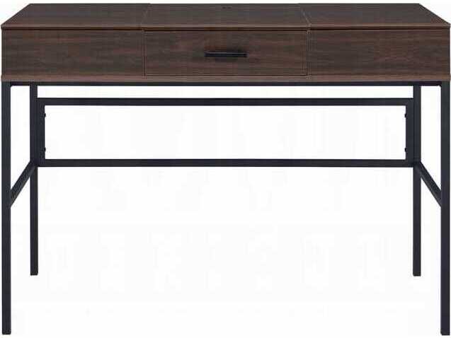 Acme Furniture Verster Oak Black Brown Writing Desk