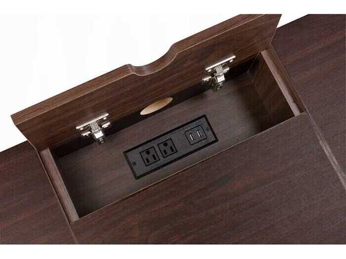 Acme Furniture Verster Oak Black Brown Writing Desk