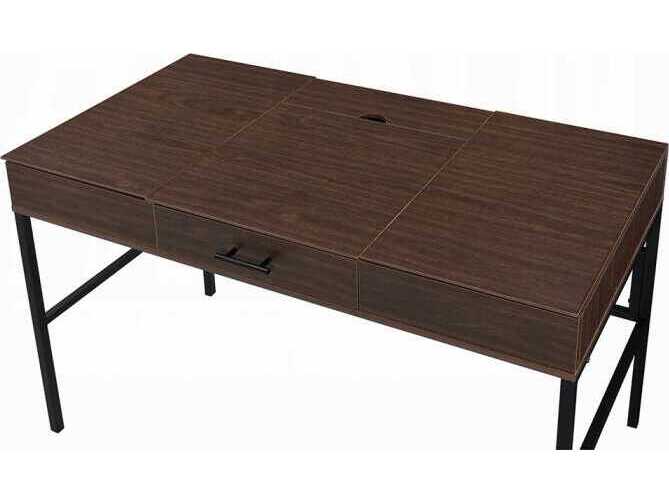 Acme Furniture Verster Oak Black Brown Writing Desk