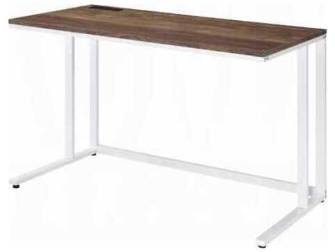 Acme Furniture Tyrese Walnut White Brown Writing Desk