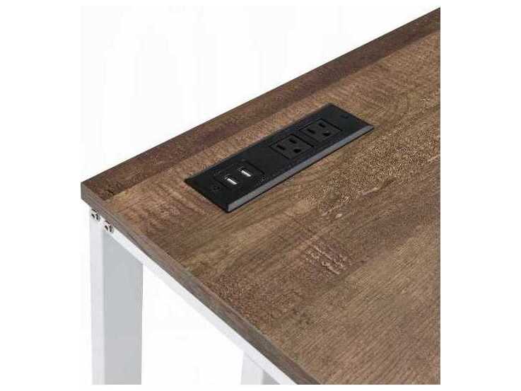 Acme Furniture Tyrese Walnut White Brown Writing Desk