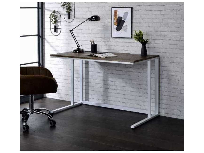 Acme Furniture Tyrese Walnut White Brown Writing Desk