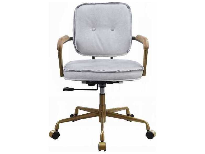 Acme Furniture Siecross Leather Adjustable Swivel Computer Office Chair