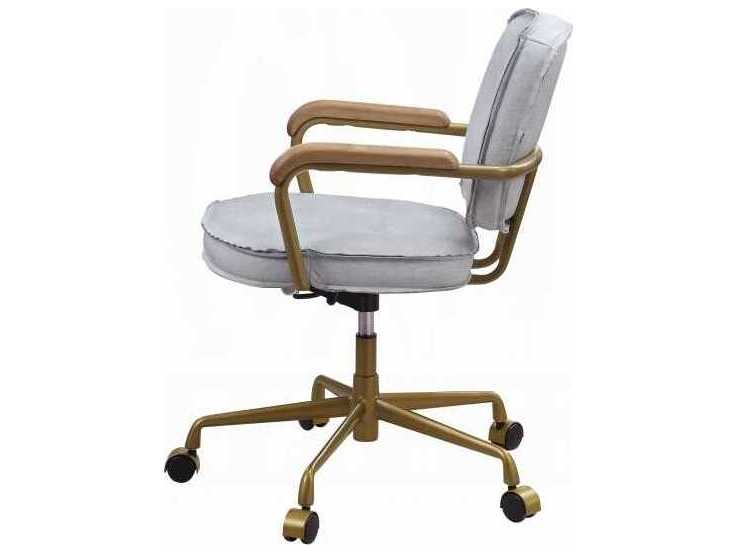 Acme Furniture Siecross Leather Adjustable Swivel Computer Office Chair