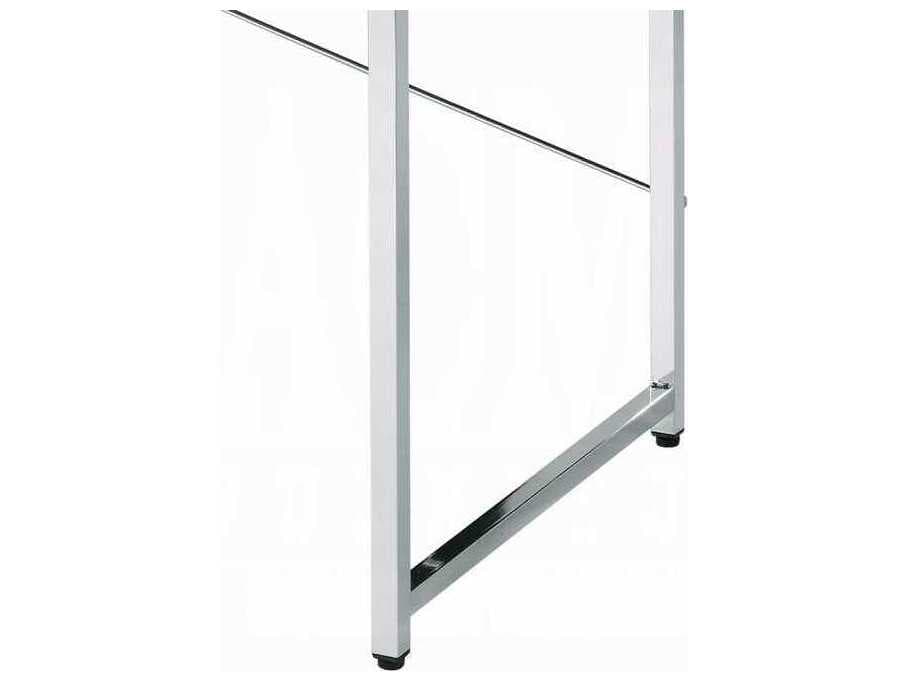 Acme Furniture Tennos White Chrome Writing Desk