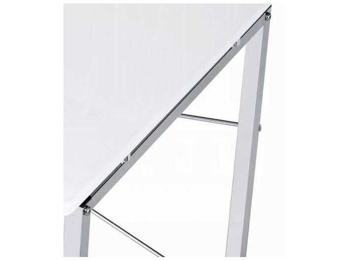 Acme Furniture Tennos White Chrome Writing Desk
