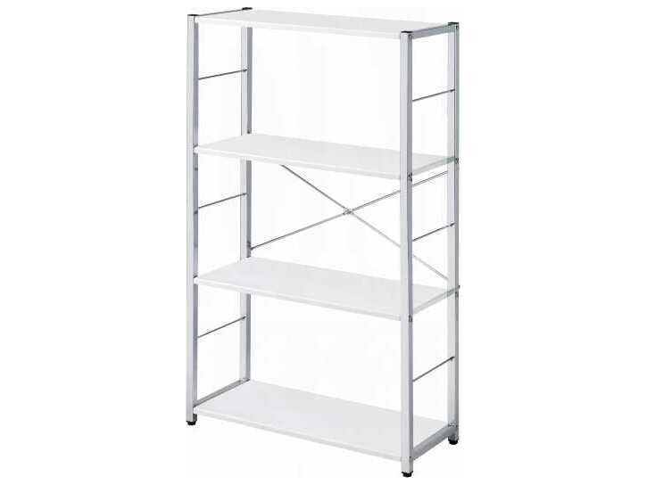 Acme Furniture Tennos White Chrome Bookcase