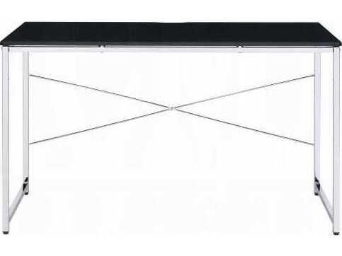 Acme Furniture Tennos Black Chrome Writing Desk