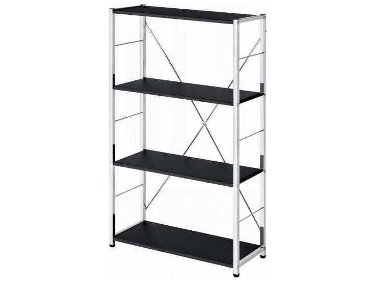 Acme Furniture Tennos Black Chrome Bookcase