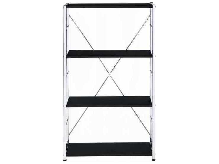 Acme Furniture Tennos Black Chrome Bookcase