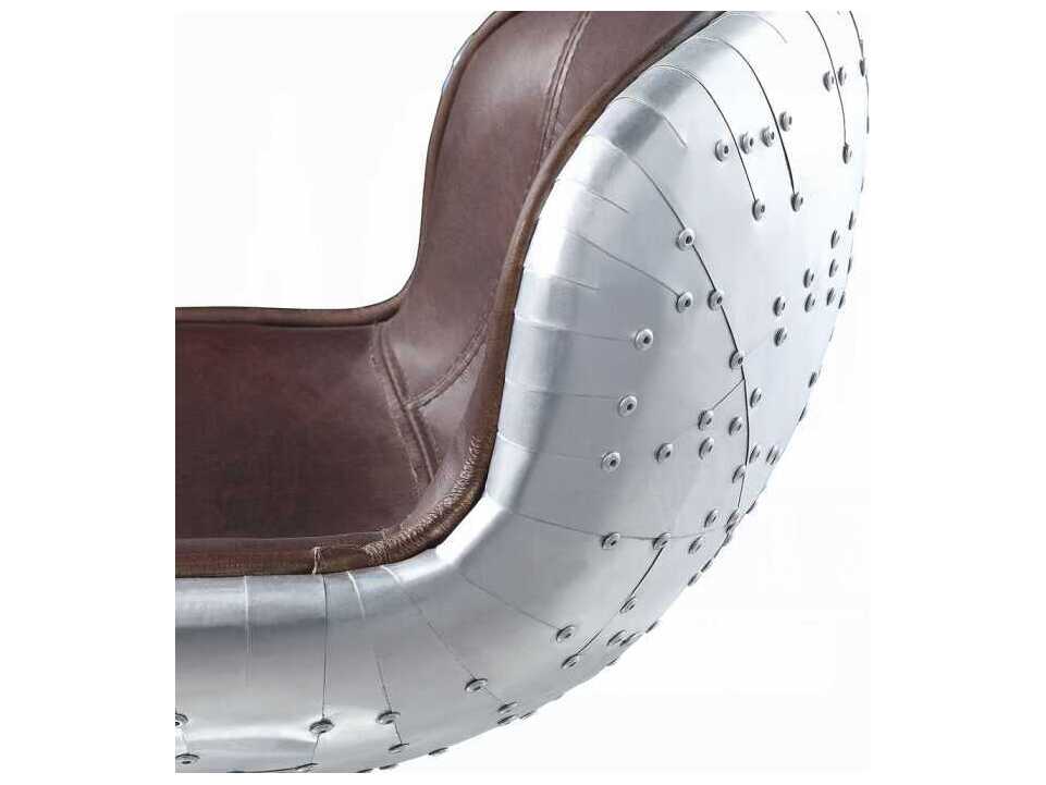 Acme Furniture Brancaster Vintage Brown Leather Adjustable Bar Stool