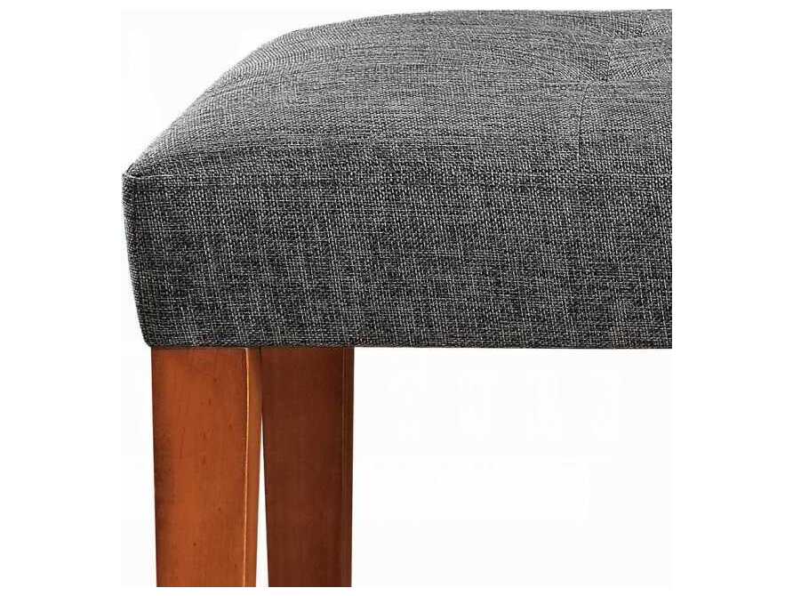 Acme Furniture Charla Gray Oak Upholstered Accent Bench