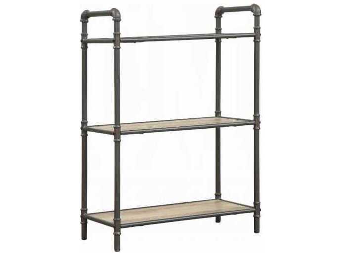 Acme Furniture Itzel Antique Oak Sandy Gray Bookcase