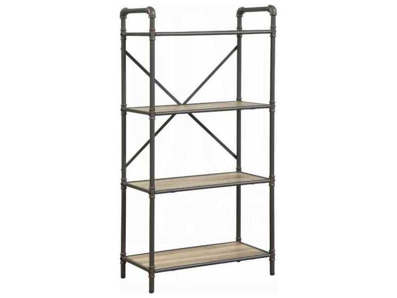 Acme Furniture Itzel Antique Oak Sandy Gray Bookcase