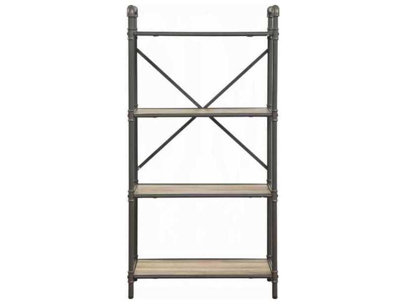 Acme Furniture Itzel Antique Oak Sandy Gray Bookcase