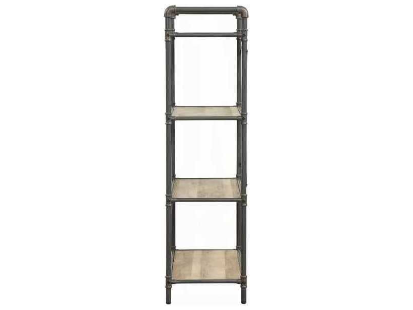 Acme Furniture Itzel Antique Oak Sandy Gray Bookcase