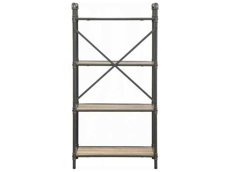 Acme Furniture Itzel Antique Oak Sandy Gray Bookcase