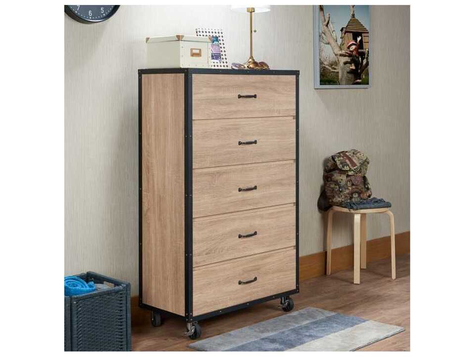 Acme Furniture Weathered Light Oak Natural Accent Chest