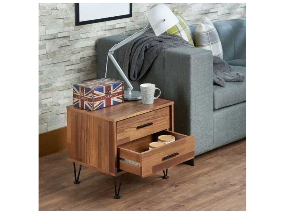 Acme Furniture Deoss Rectangular Wood Walnut End Table