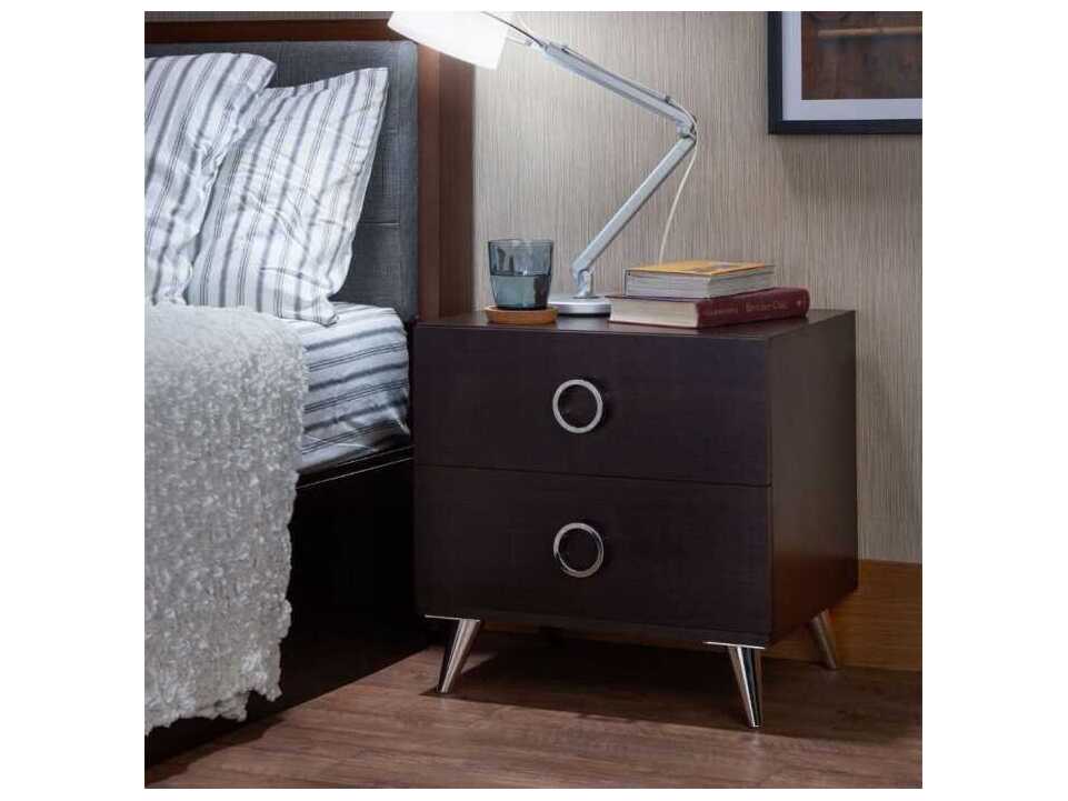 Acme Furniture 2-Drawers Brown Nightstand