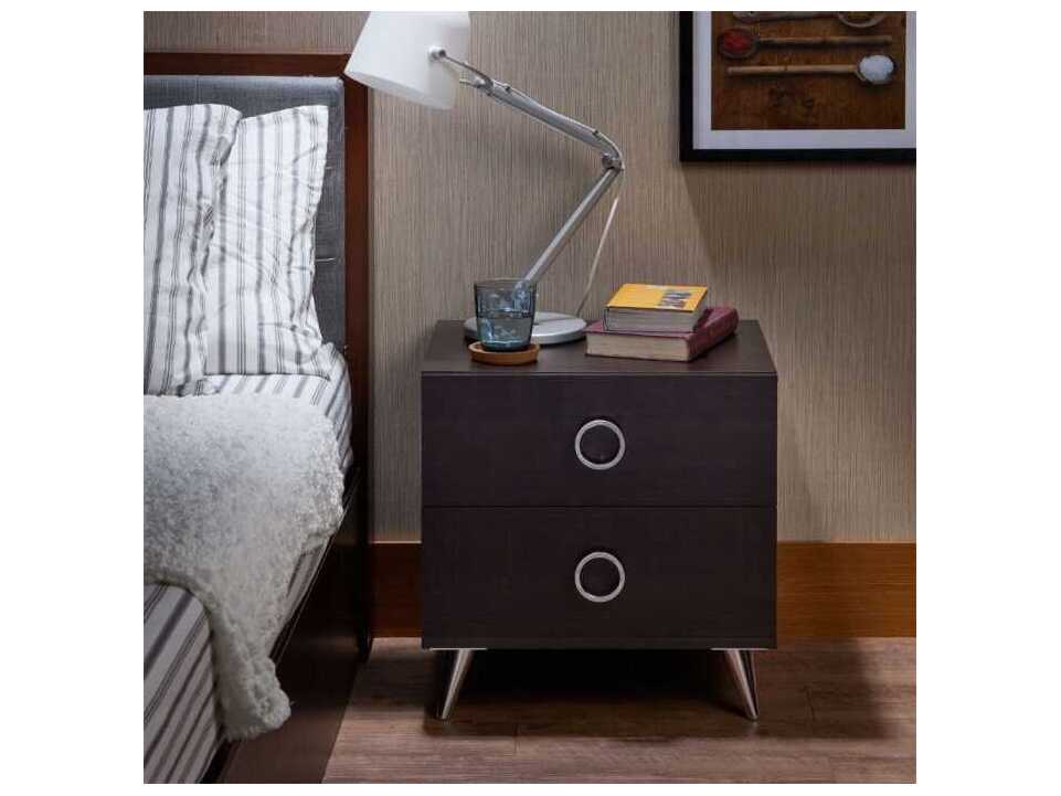 Acme Furniture 2-Drawers Brown Nightstand