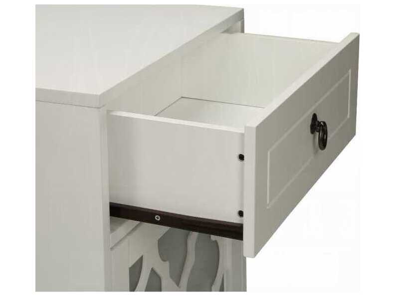 Acme Furniture Ceara Rectangular Wood White End Table