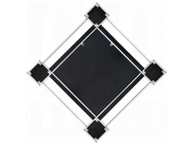 Acme Furniture Asbury Mirrored Chrome Square Wall Mirror