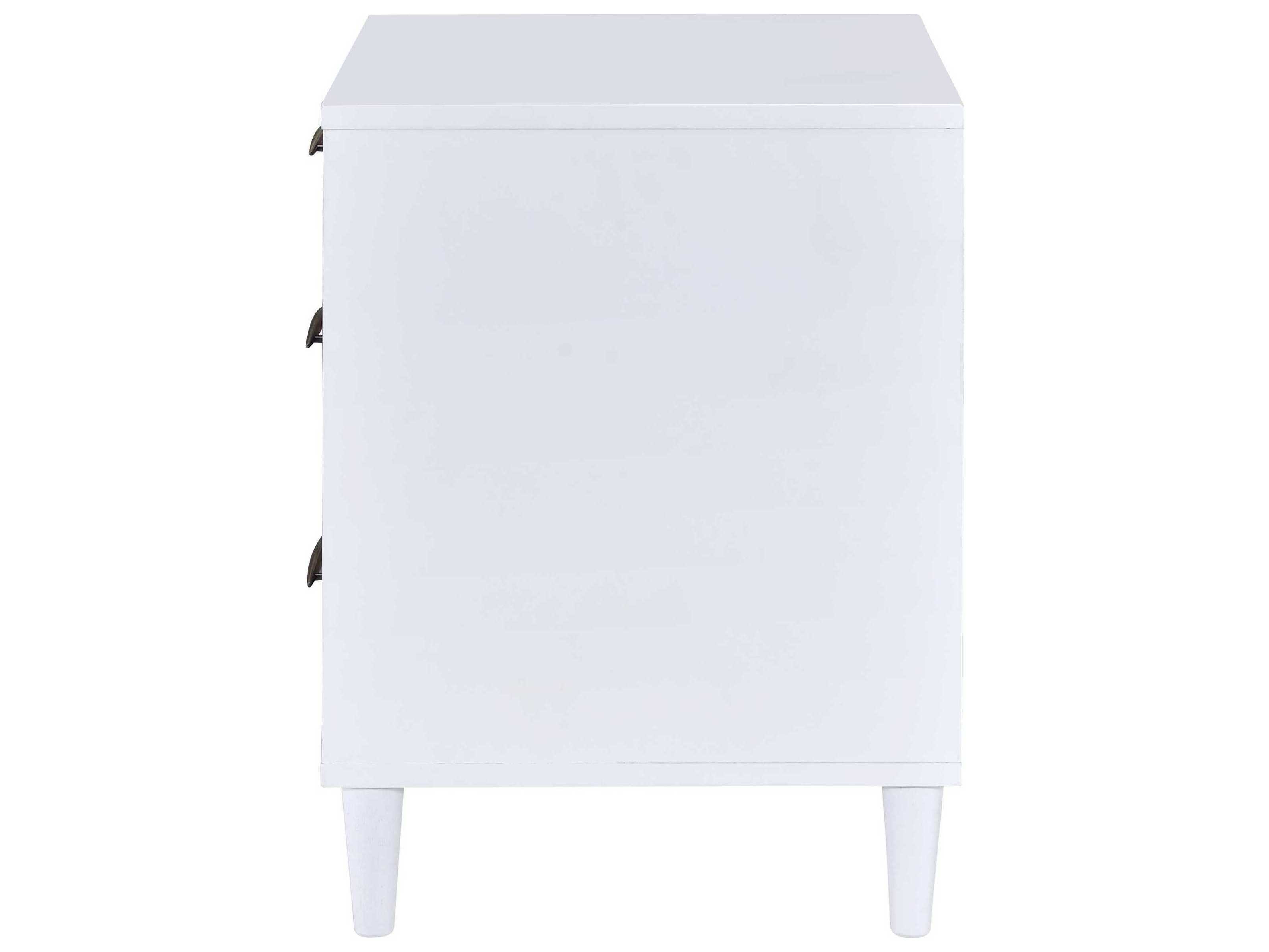 Acme Furniture 3-Drawers Rubberwood Nightstand