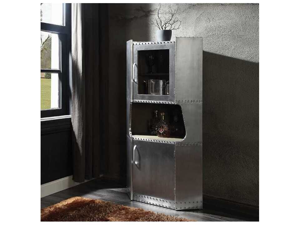 Acme Furniture Brancaster Aluminum Display Cabinet
