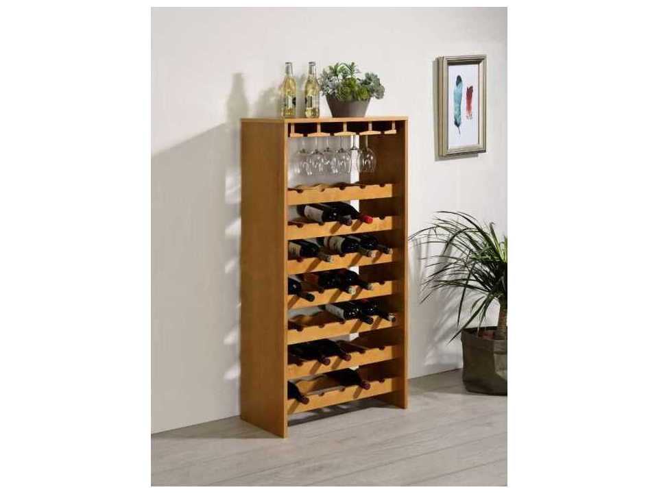 Acme Furniture Oak Wine Rack