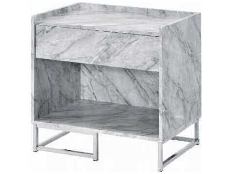 Acme Furniture 1-Drawer Gray Nightstand