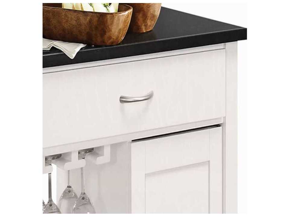 Acme Furniture Ottawa Wood Black White Bar Cart