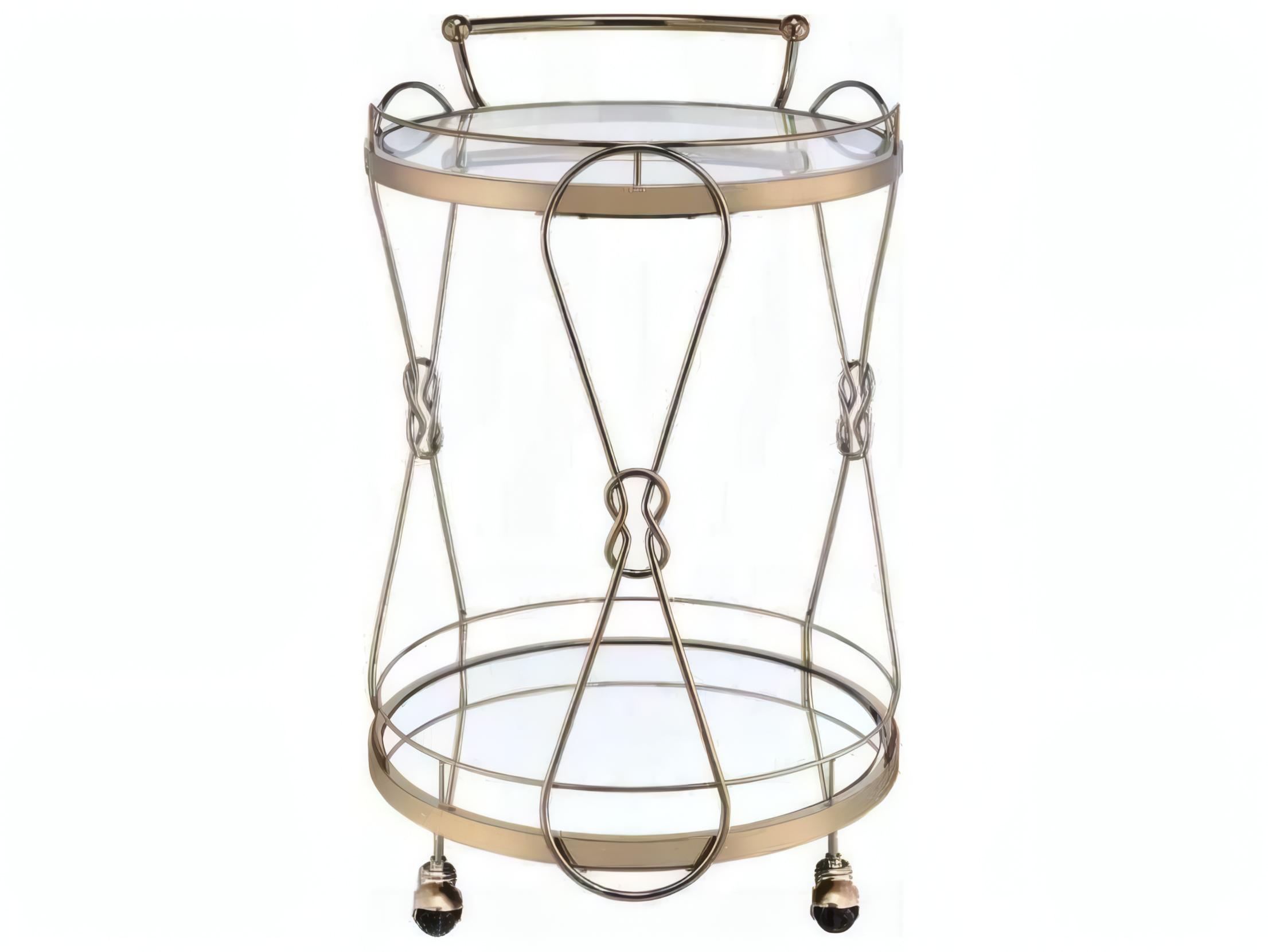 Acme Furniture Zekera Glass Champagne Bar Cart
