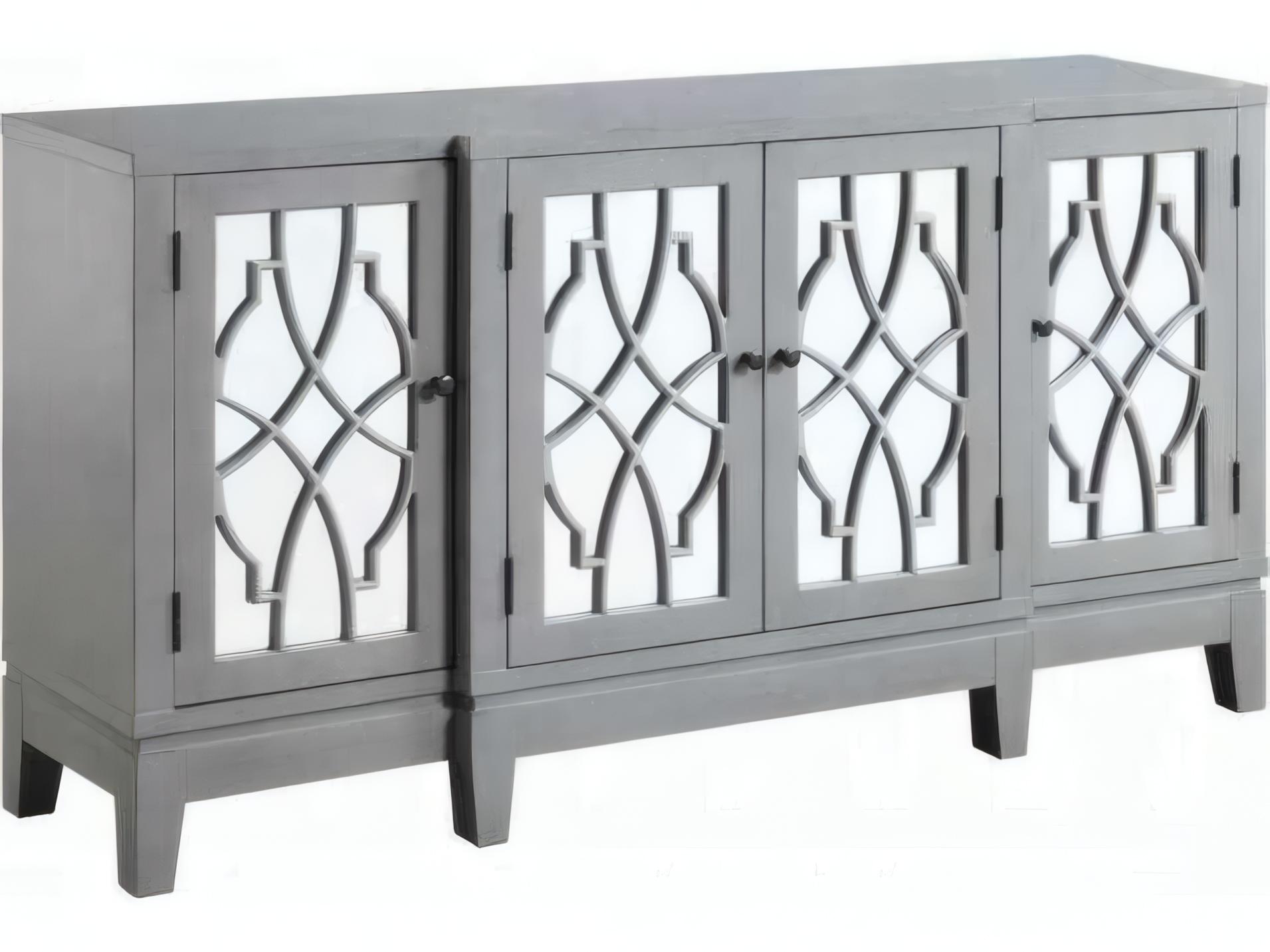 Acme Furniture 60" Rubberwood Antique Gray Sideboard