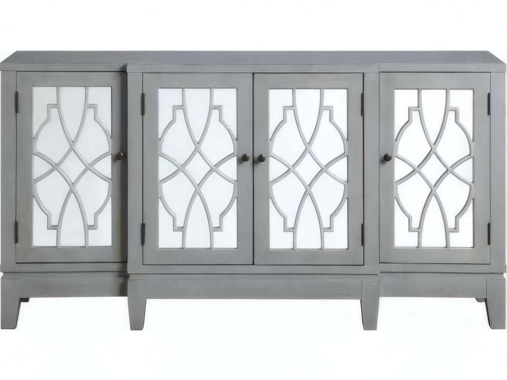 Acme Furniture 60" Rubberwood Antique Gray Sideboard