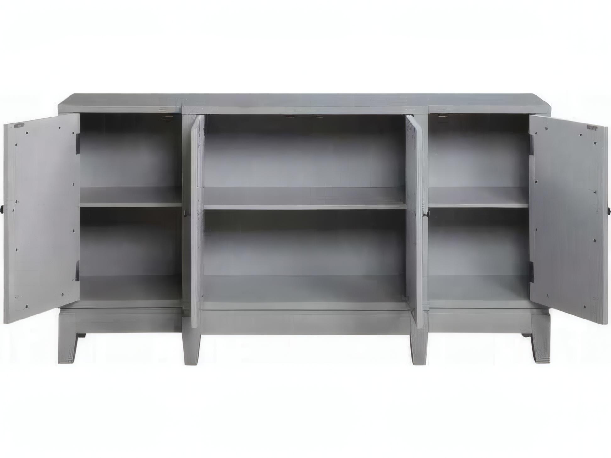 Acme Furniture 60" Rubberwood Antique Gray Sideboard