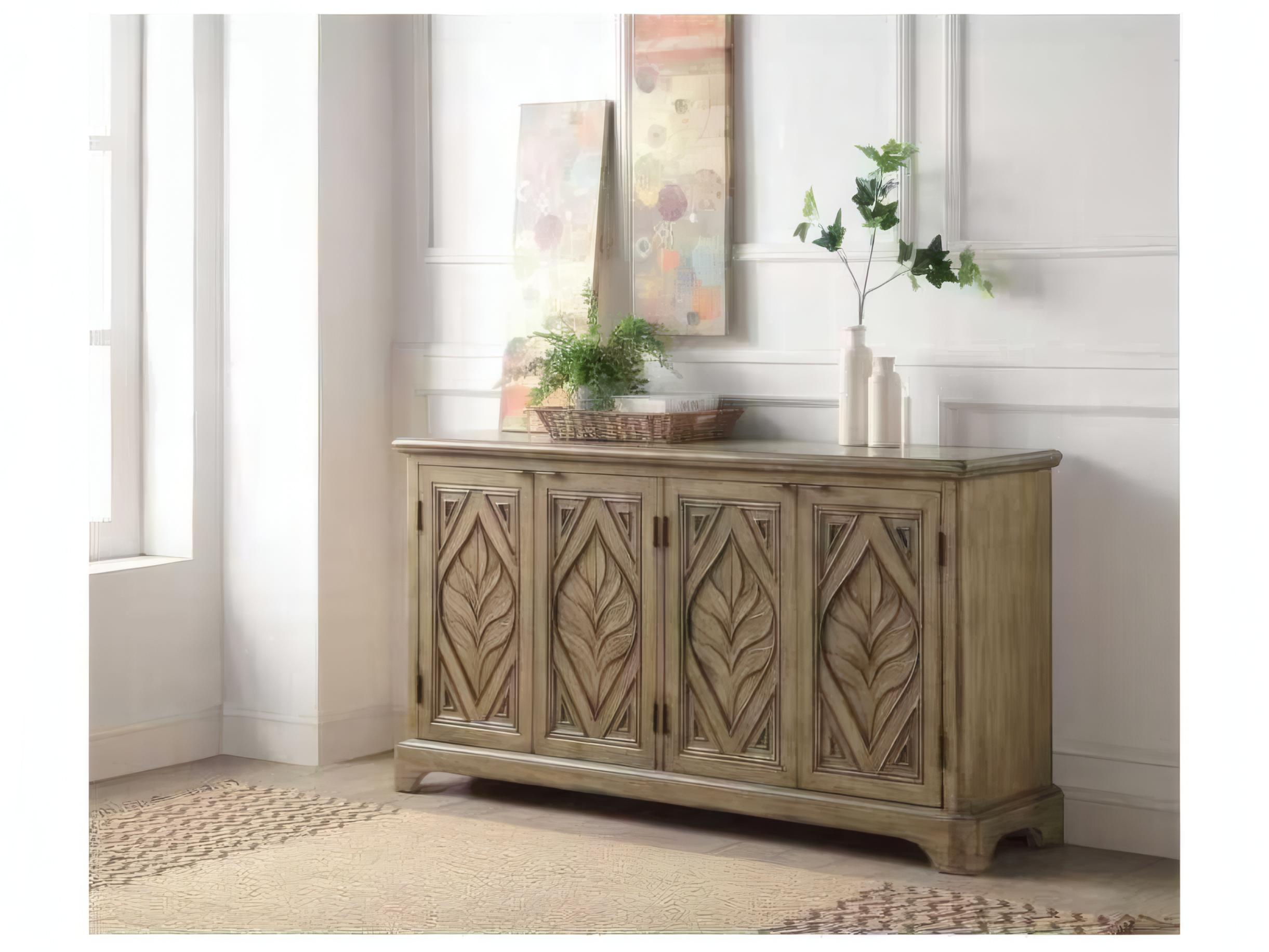 Acme Furniture 60" Rubberwood Oak Sideboard