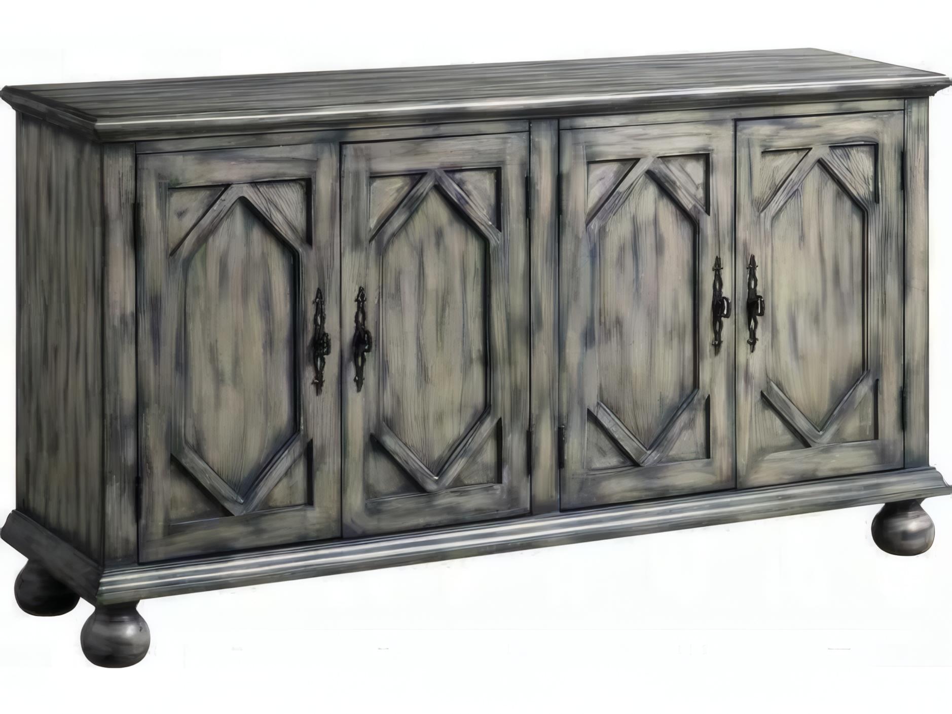 Acme Furniture 60" Rubberwood Rustic Gray Sideboard