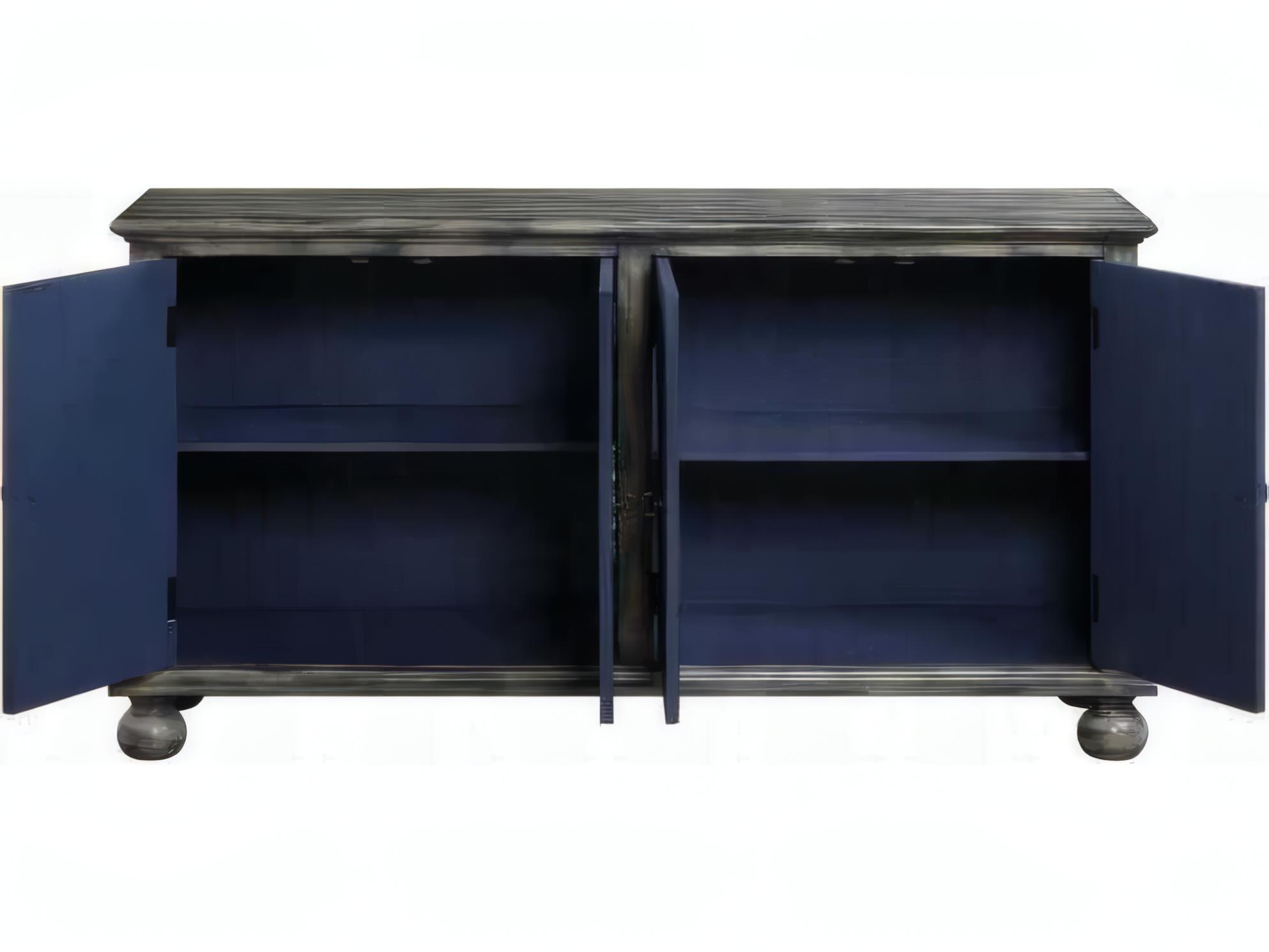 Acme Furniture 60" Rubberwood Rustic Gray Sideboard