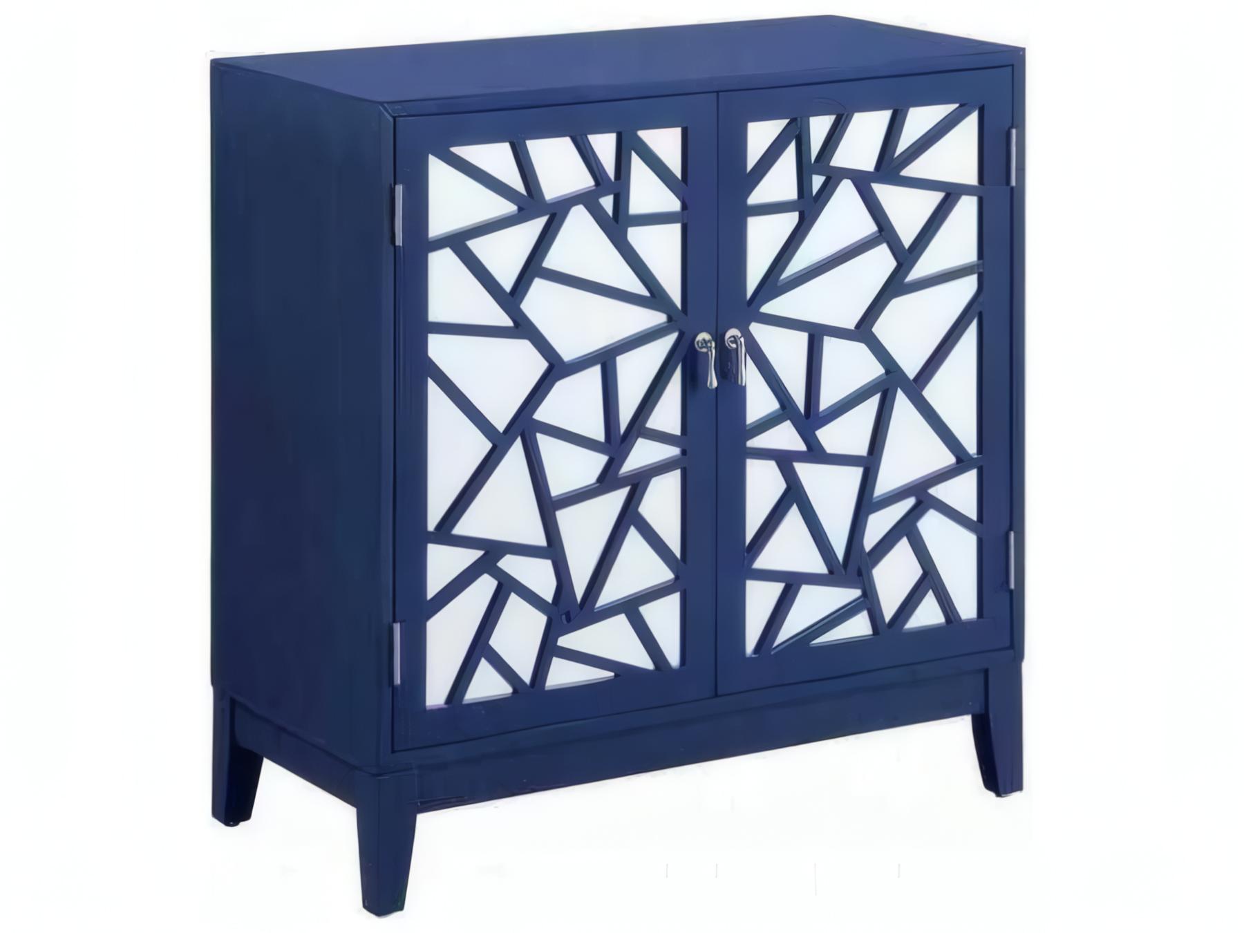 Acme Furniture Blue Pine Wood Accent Chest