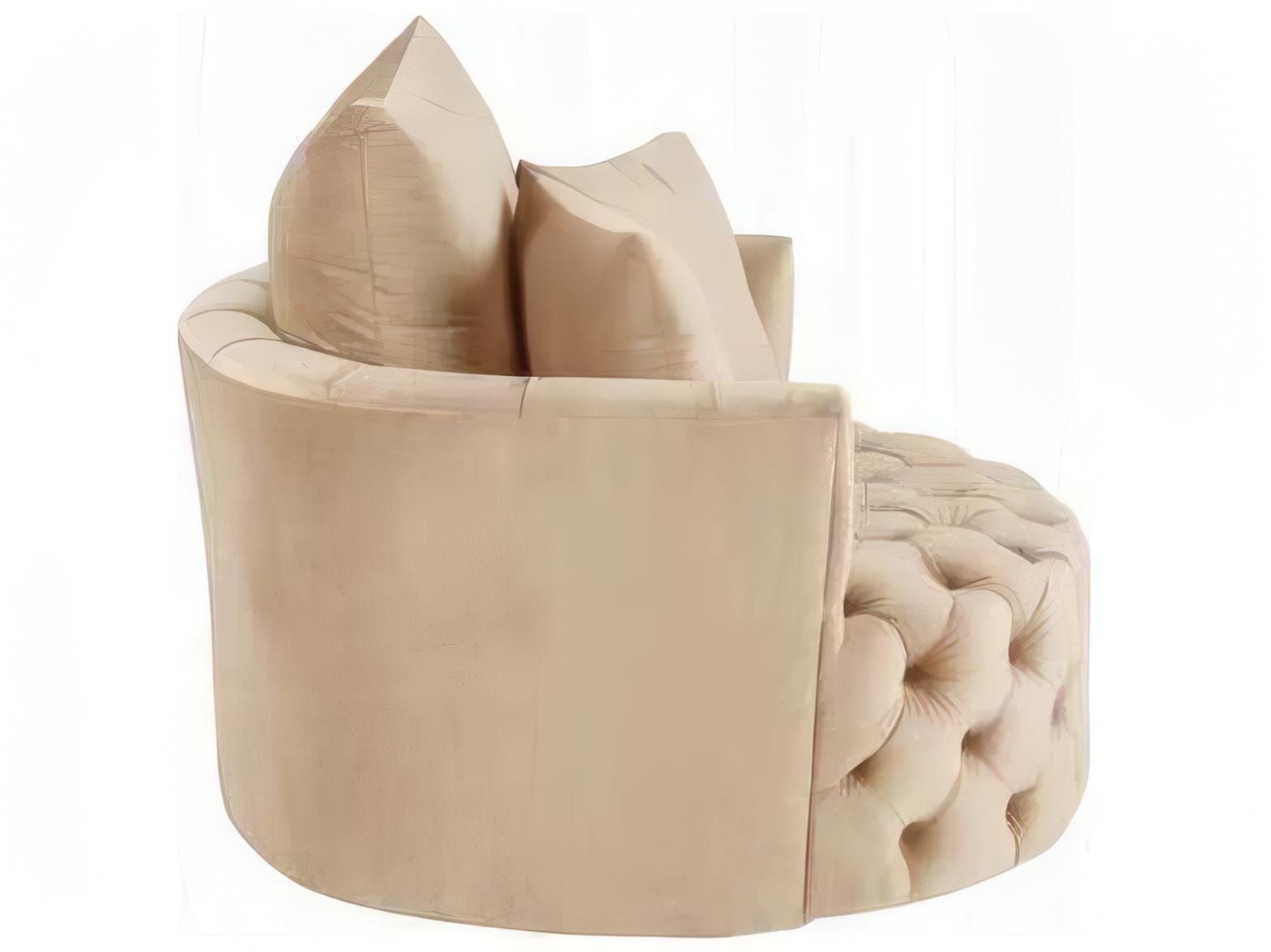 Acme Furniture Zunyas Swivel Beige Velvet Accent Chair