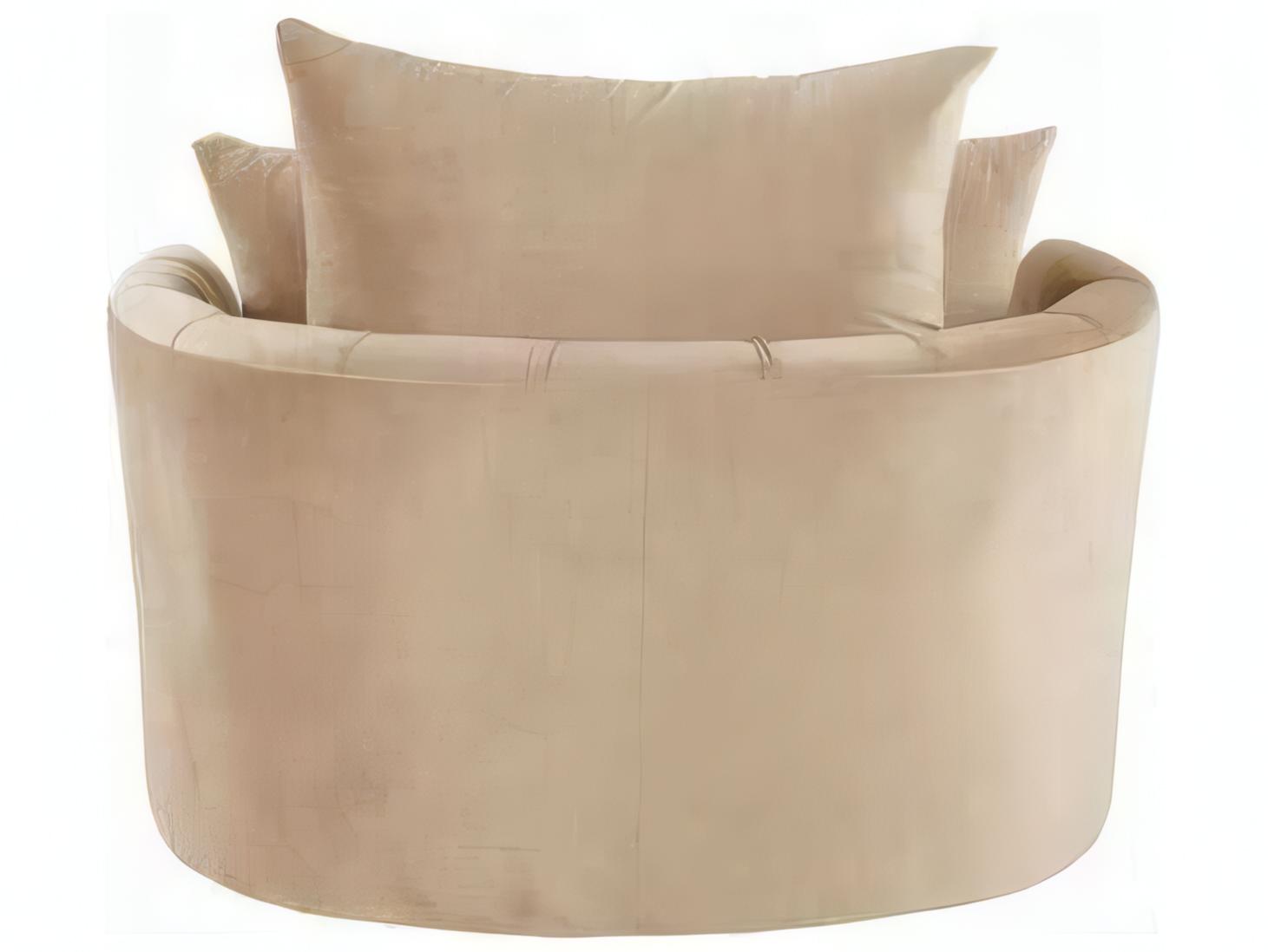 Acme Furniture Zunyas Swivel Beige Velvet Accent Chair