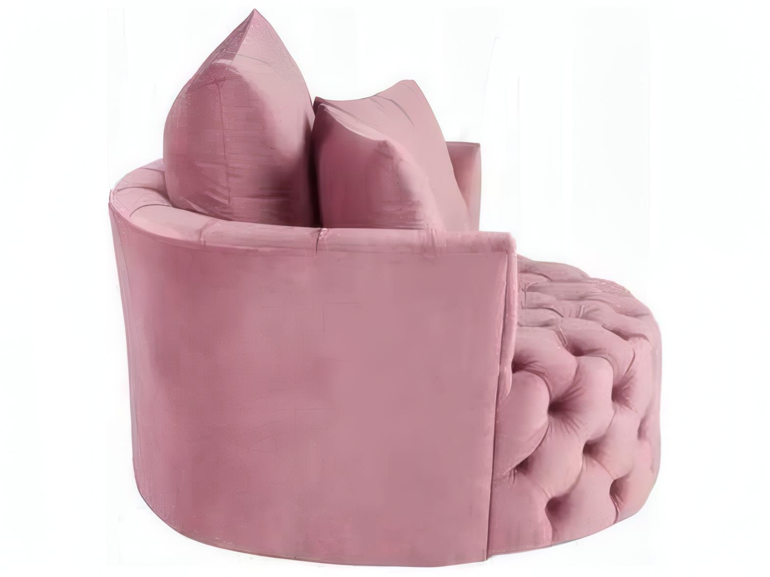 Acme Furniture Zunyas Swivel Pink Velvet Accent Chair