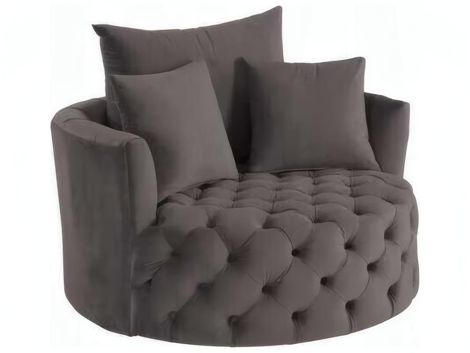 Acme Furniture Zunyas Swivel Gray Velvet Accent Chair