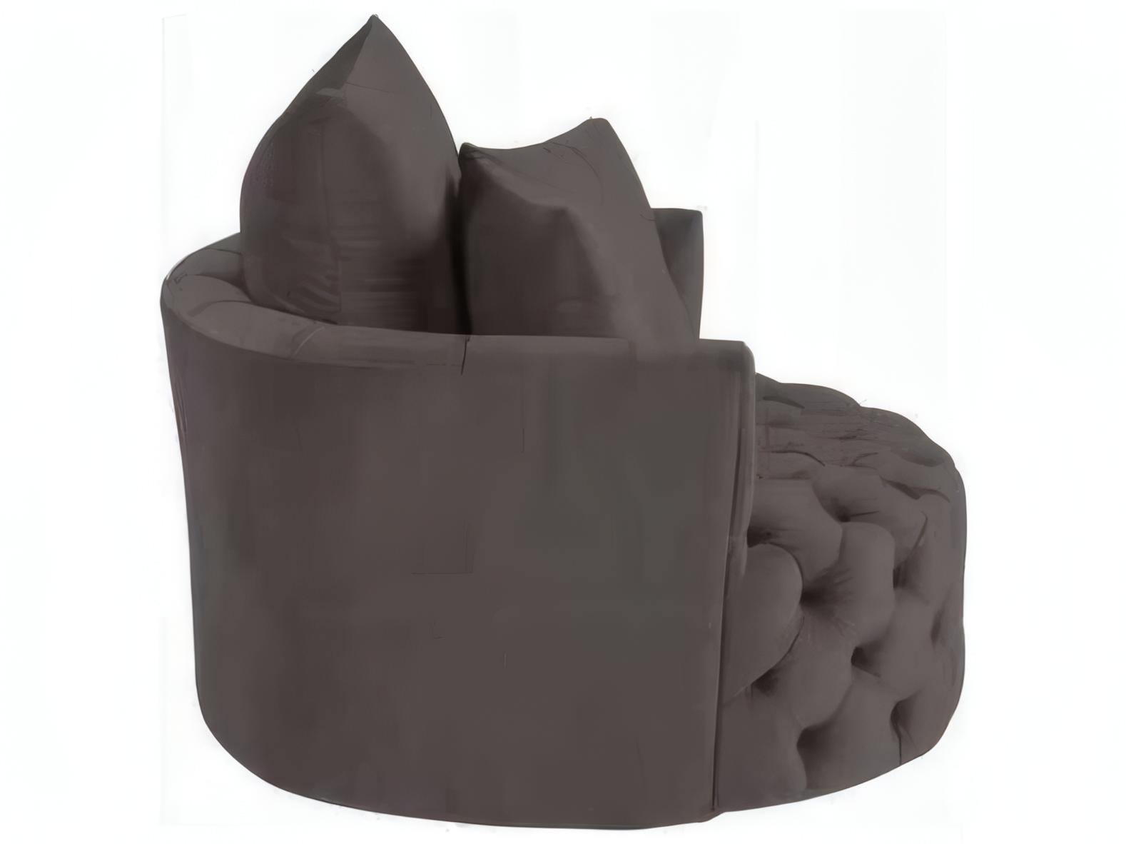 Acme Furniture Zunyas Swivel Gray Velvet Accent Chair