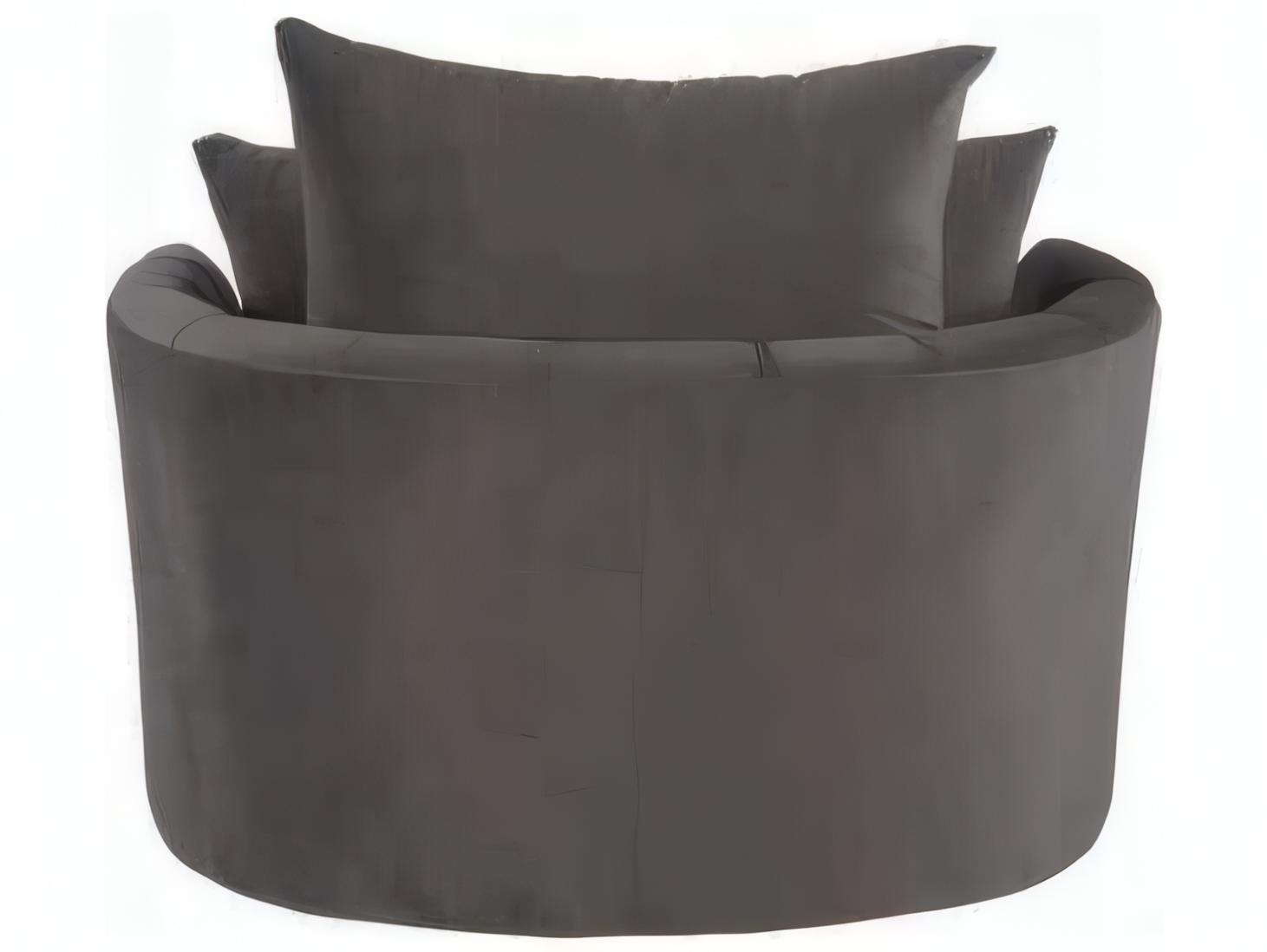 Acme Furniture Zunyas Swivel Gray Velvet Accent Chair