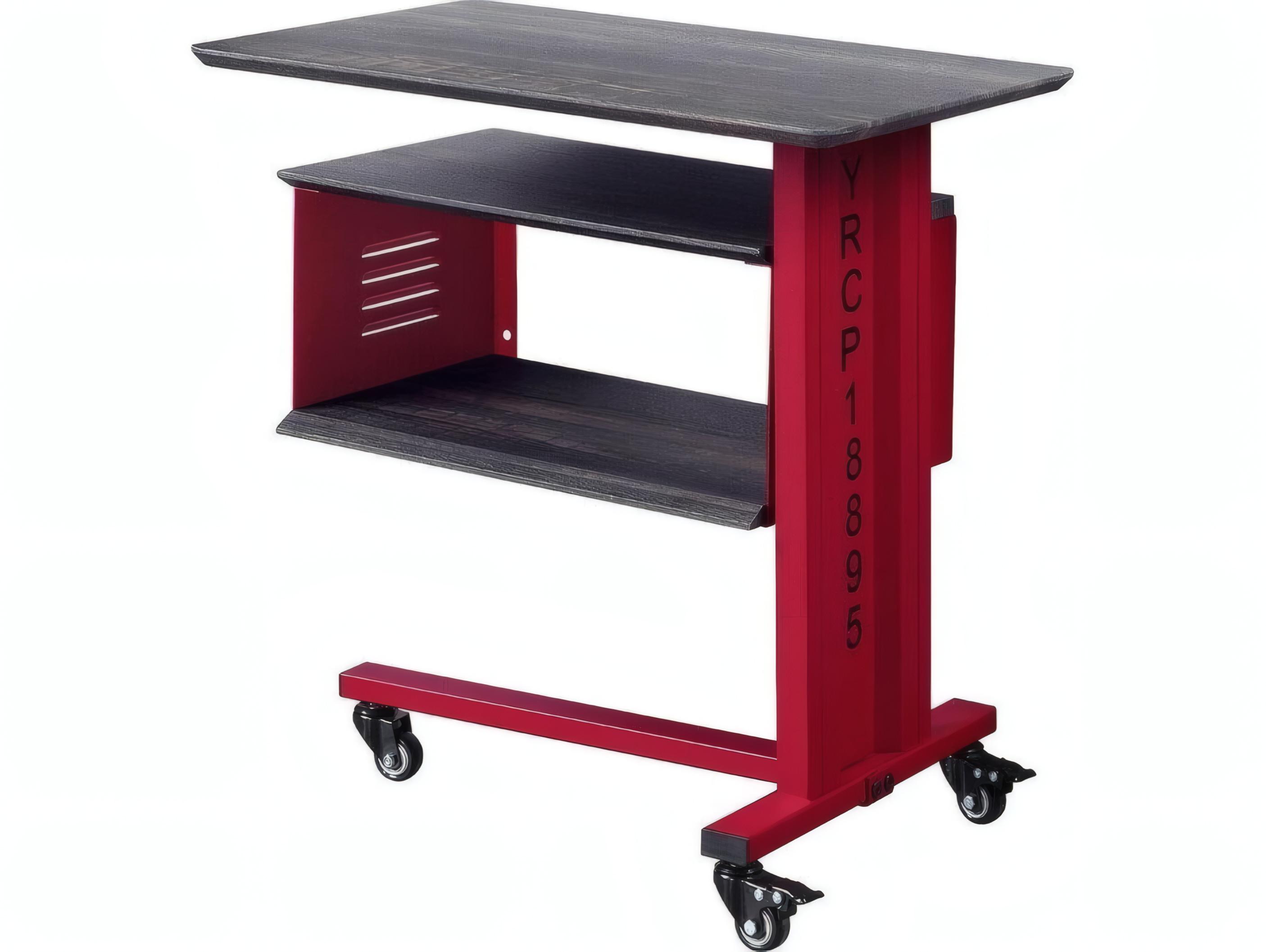 Acme Furniture Cargo Rectangular Wood Red End Table