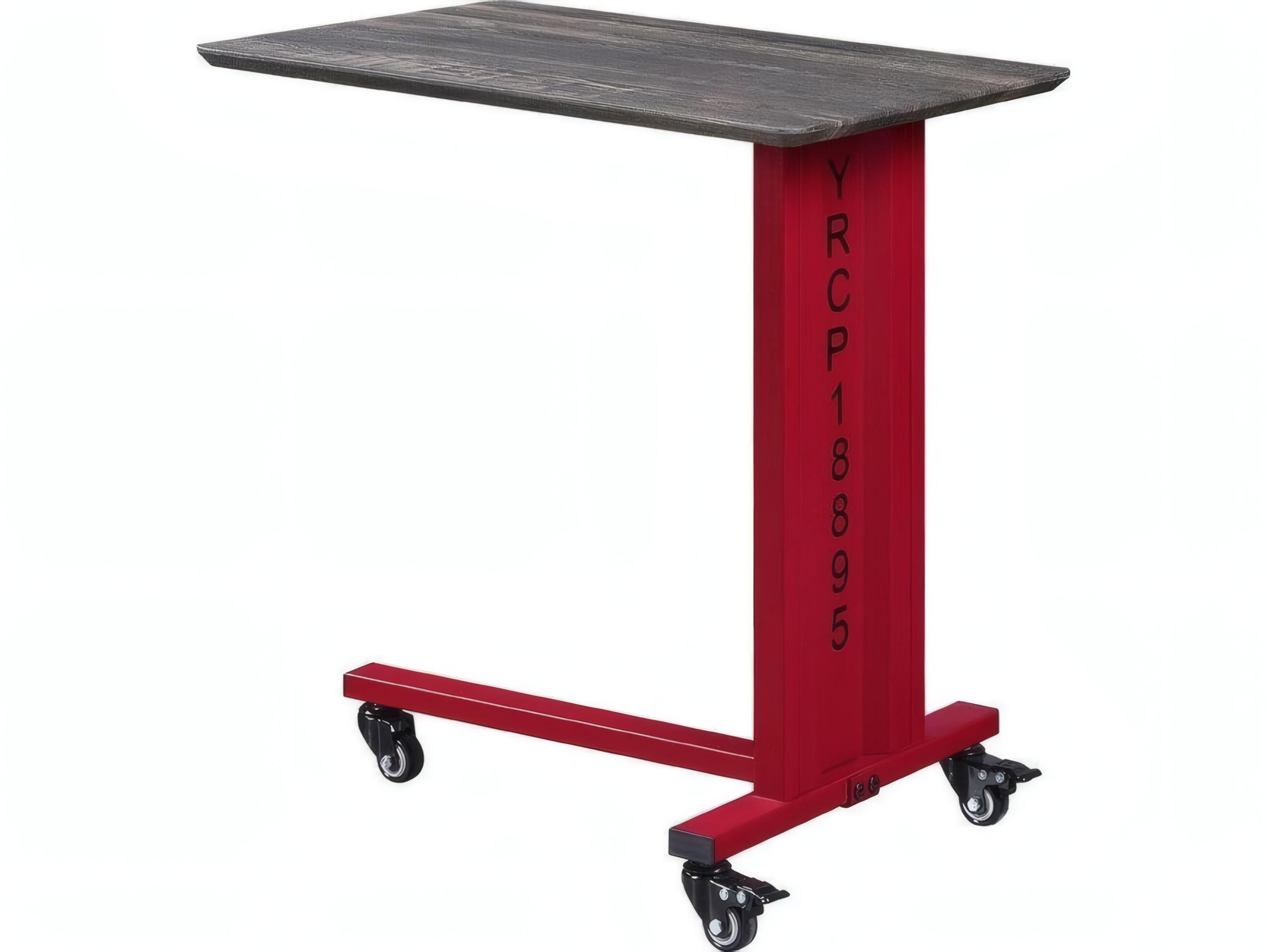 Acme Furniture Cargo Rectangular Wood Red End Table
