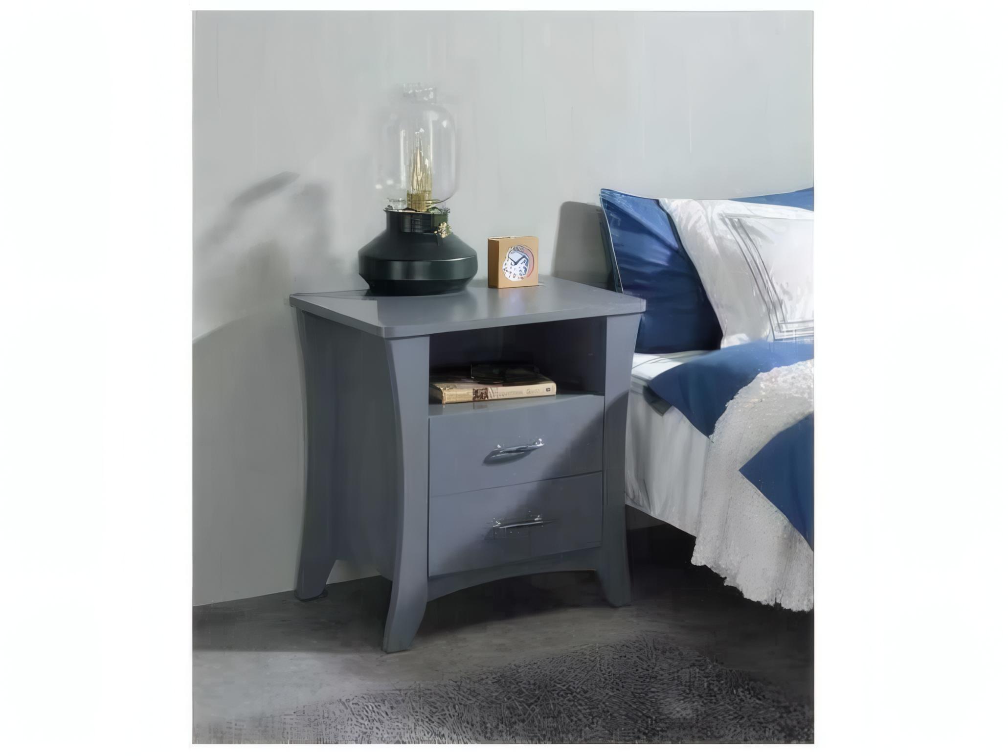 Acme Furniture 2-Drawers Blue Nightstand